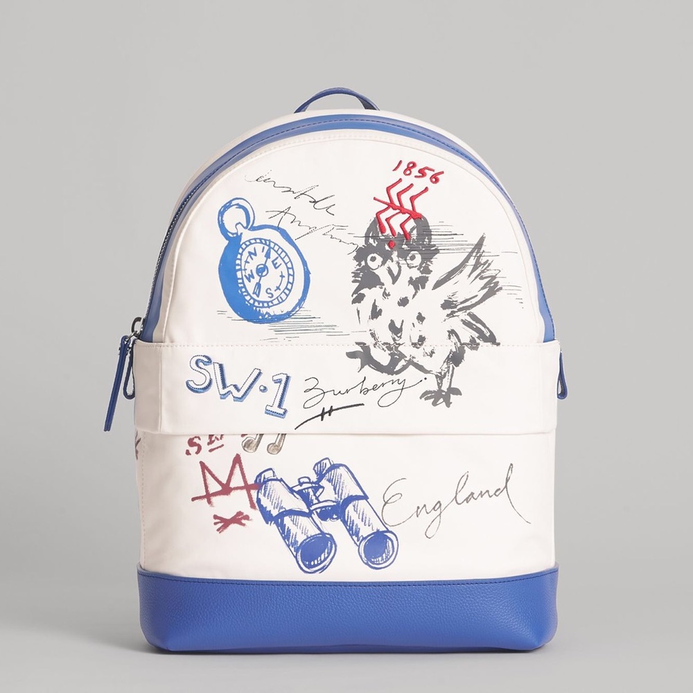 Burberry Adventure print cotton canvas backpack